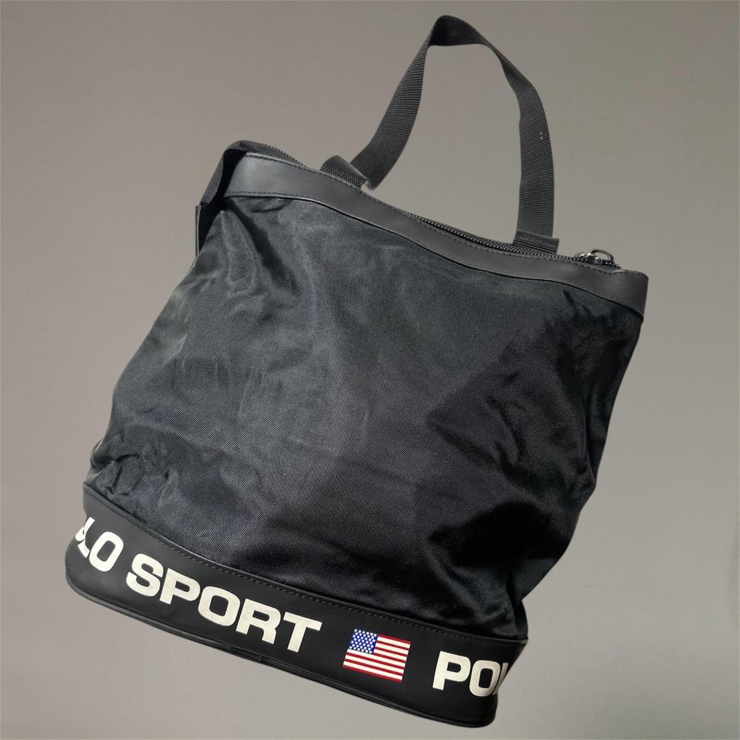 90s POLO SPORTS ポロスポーツ ドラム型 バッグ トートバッグ