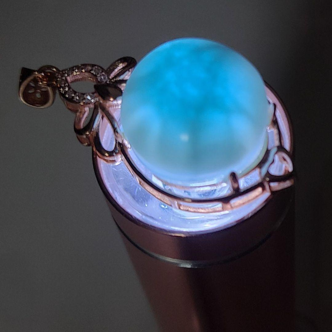 ラリマー 天然石 高品質 ペンダント トップ ネックレス ピンクゴールド