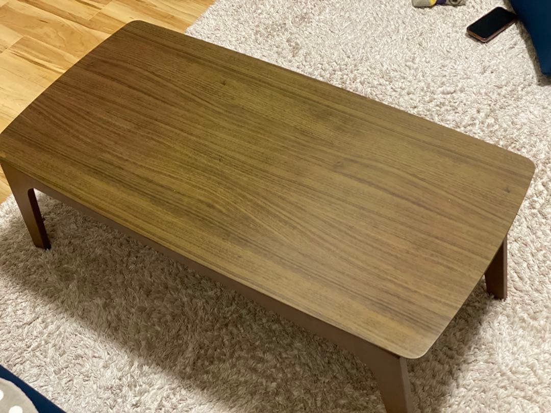 ニトリ 木製こたつテーブル 105cm長方形 ブラウン 毛布付き