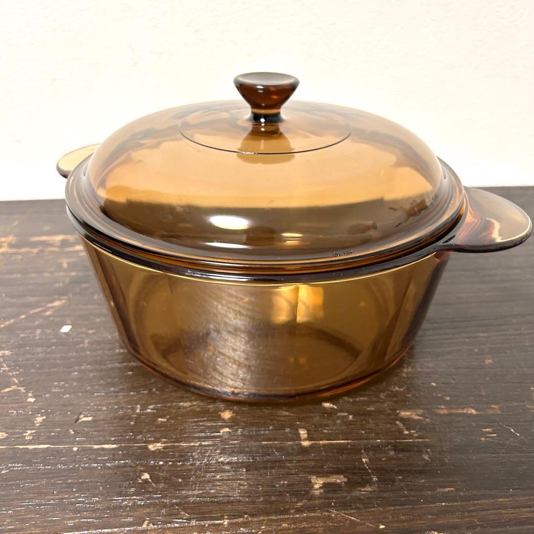 【未使用品】VISION CORNING ビジョン 耐熱ガラス 鍋 フライパン