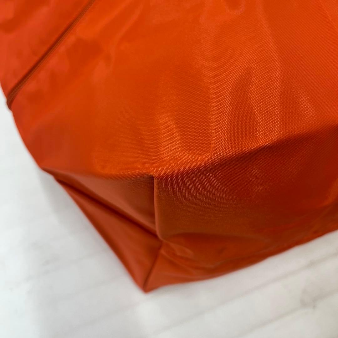 336 LONGCHAMP ロンシャン ボストンバッグ 2way オレンジ系