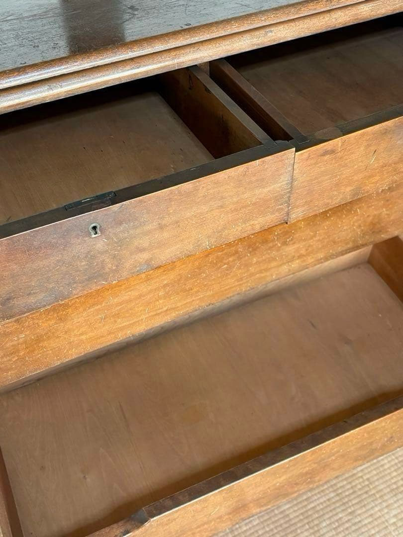 【送料込】昭和レトロ 天然木 7段タンス ハイチェスト 古道具 和モダン 箪笥