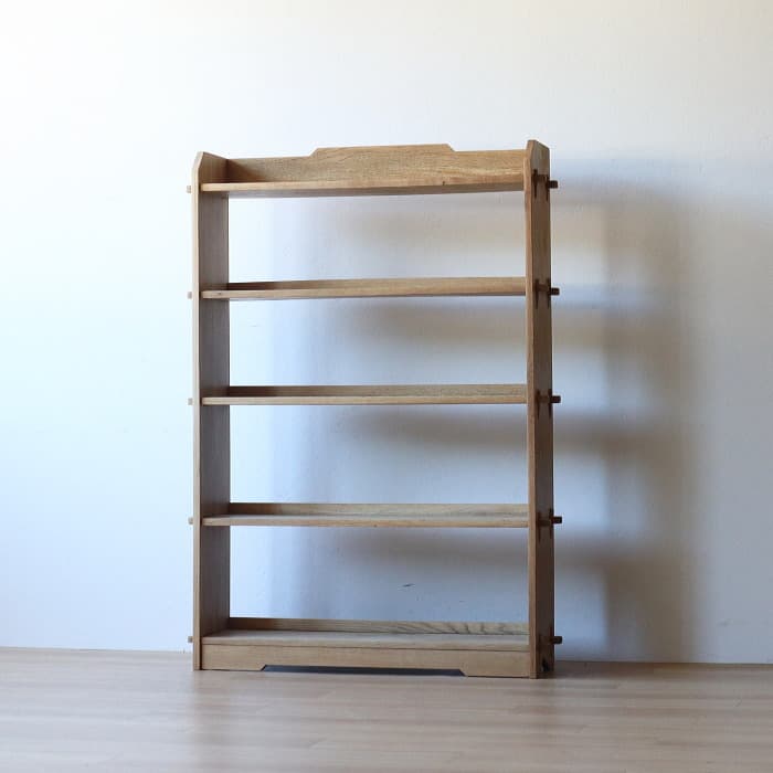 アンティーク 楔本棚 書棚 ナラ 無垢材 オープン棚 古家具 無塗装