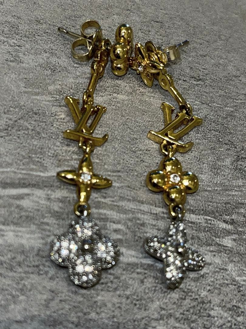 louis vuitton ドロップ ピアス ゴールド