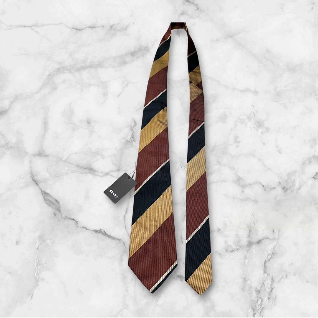 【未使用】BEAMS F ビームスエフ　ネクタイ　スレジメンタル　ジャガード