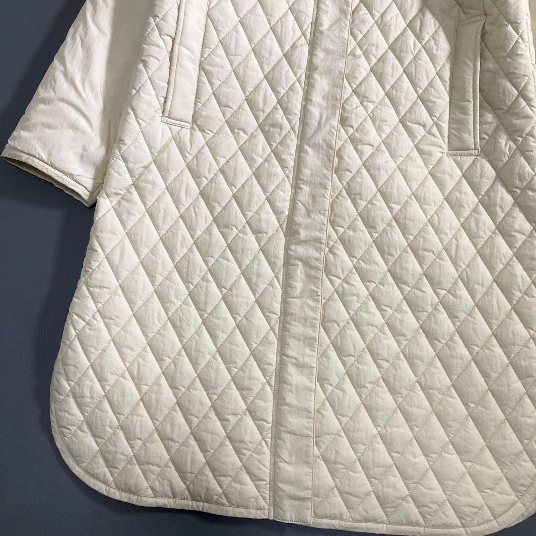 パブリックトウキョウ ダイヤキルティングオーバーコート アイボリー