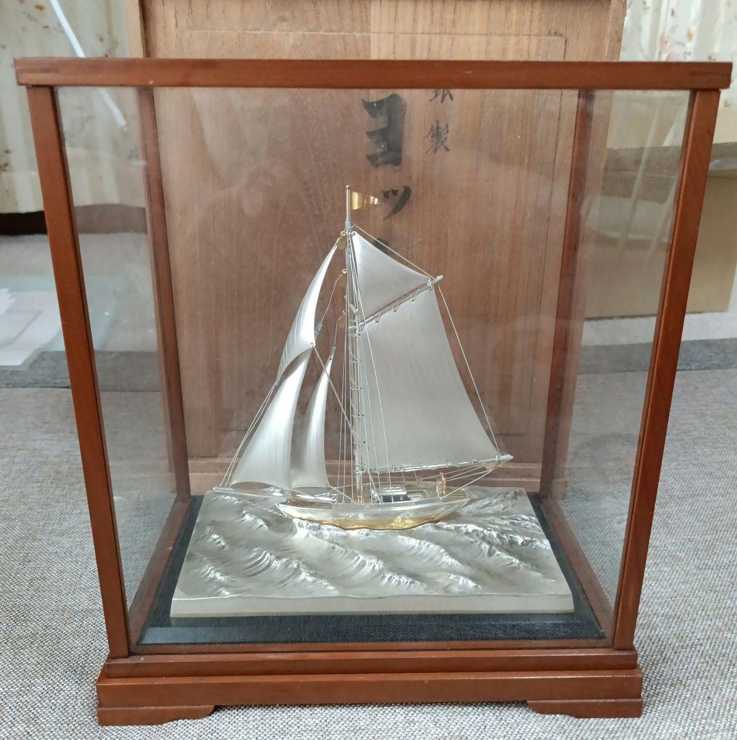 シルバー製　ヨット置物　SILVER 970