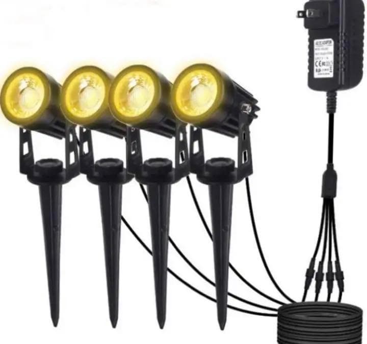 4台セットで超お買い得❣COB☆LEDチップ搭載で超高輝度♪❤ガーデンライト