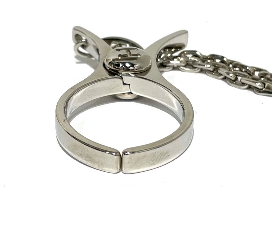 HERMES エルメス フィルー グローブホルダー シルバー 箱付き