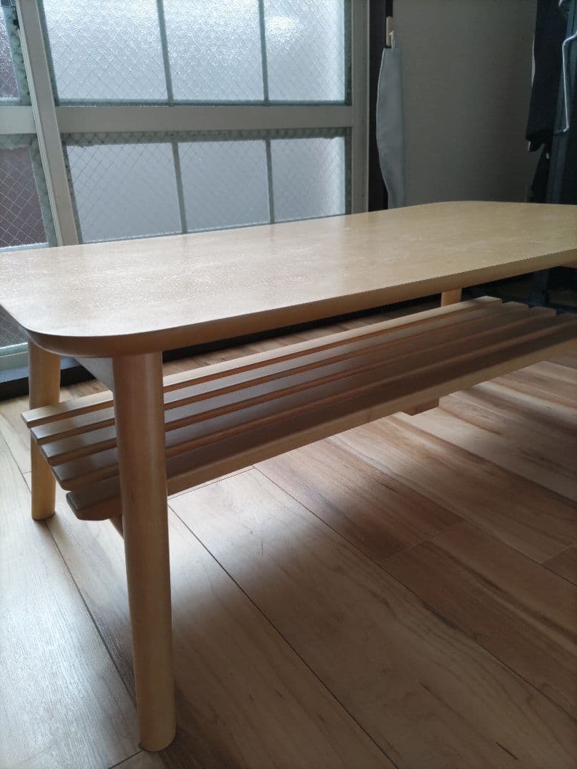 折り畳み式木製ローテーブル