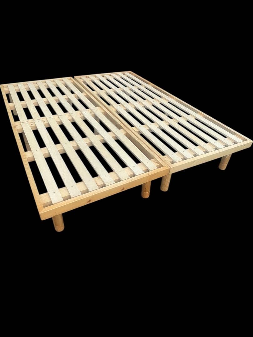 プレミアムスプリングマットレス ニトリ シングル 脚付きヘッドレスすのこ2セット