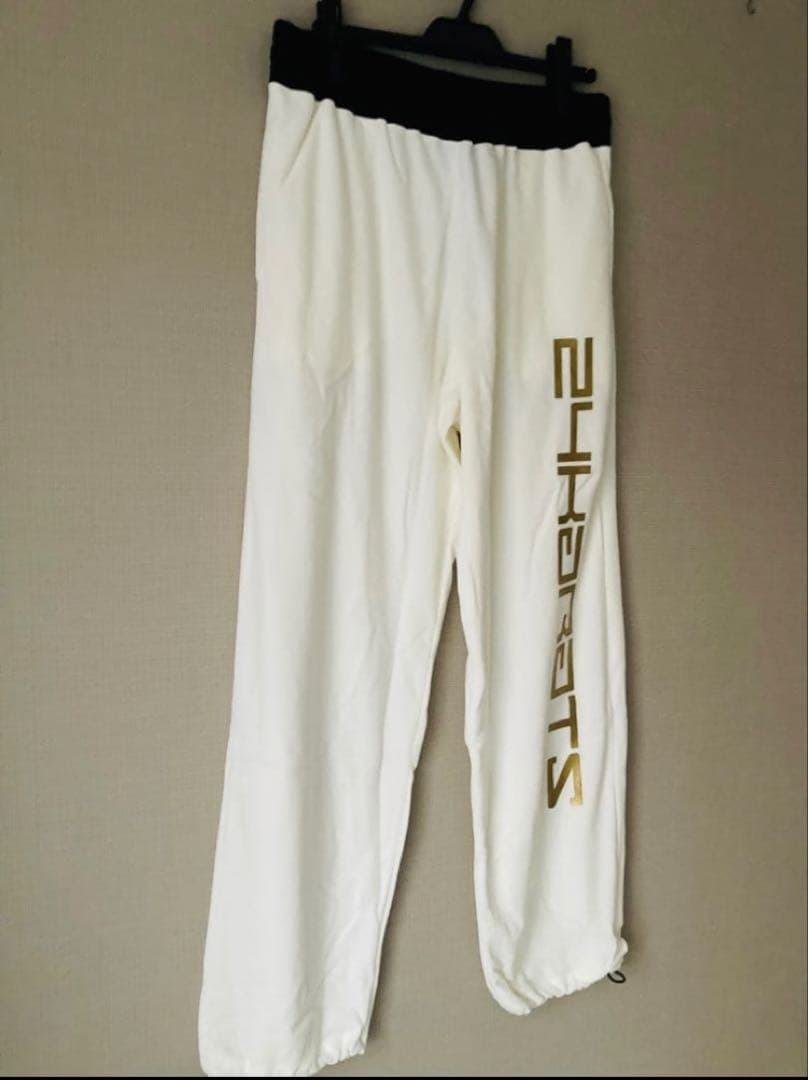 【24KARATS】2007年初期 ベロア素材セットアップ　ホワイトLサイズ