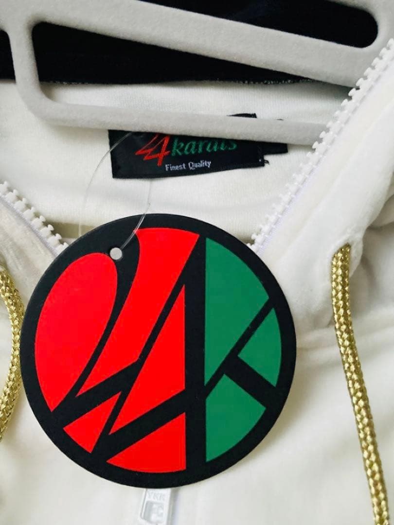 【24KARATS】2007年初期 ベロア素材セットアップ　ホワイトLサイズ