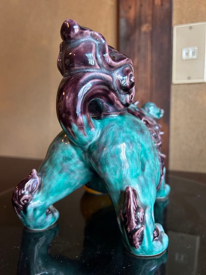 て*つ様 二代徳田八十吉　獅子置物　九谷　1点
