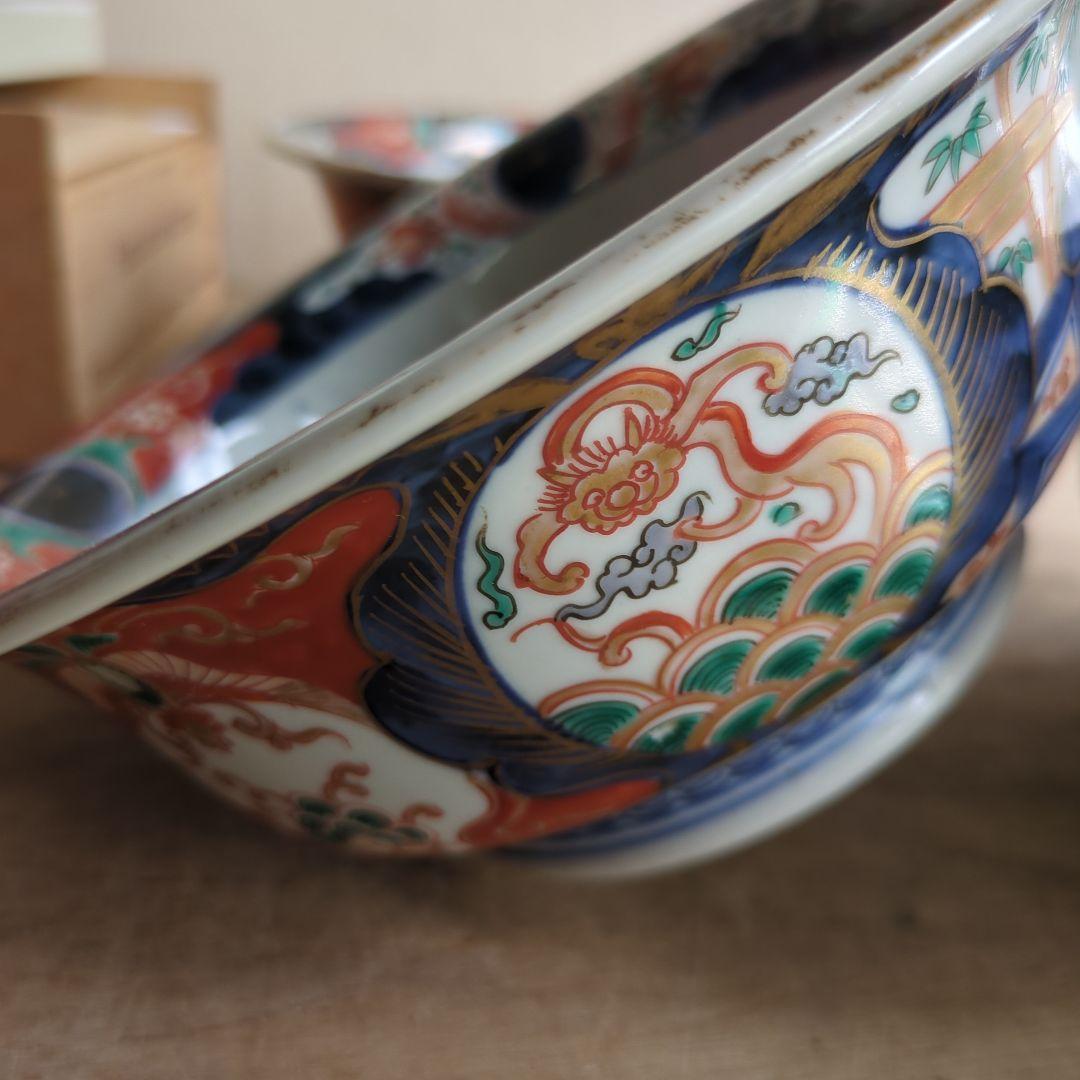 骨董 伊万里 鉢 大中小 ３つ 色絵 染錦 金彩 器 盛り鉢 美品 アンティーク