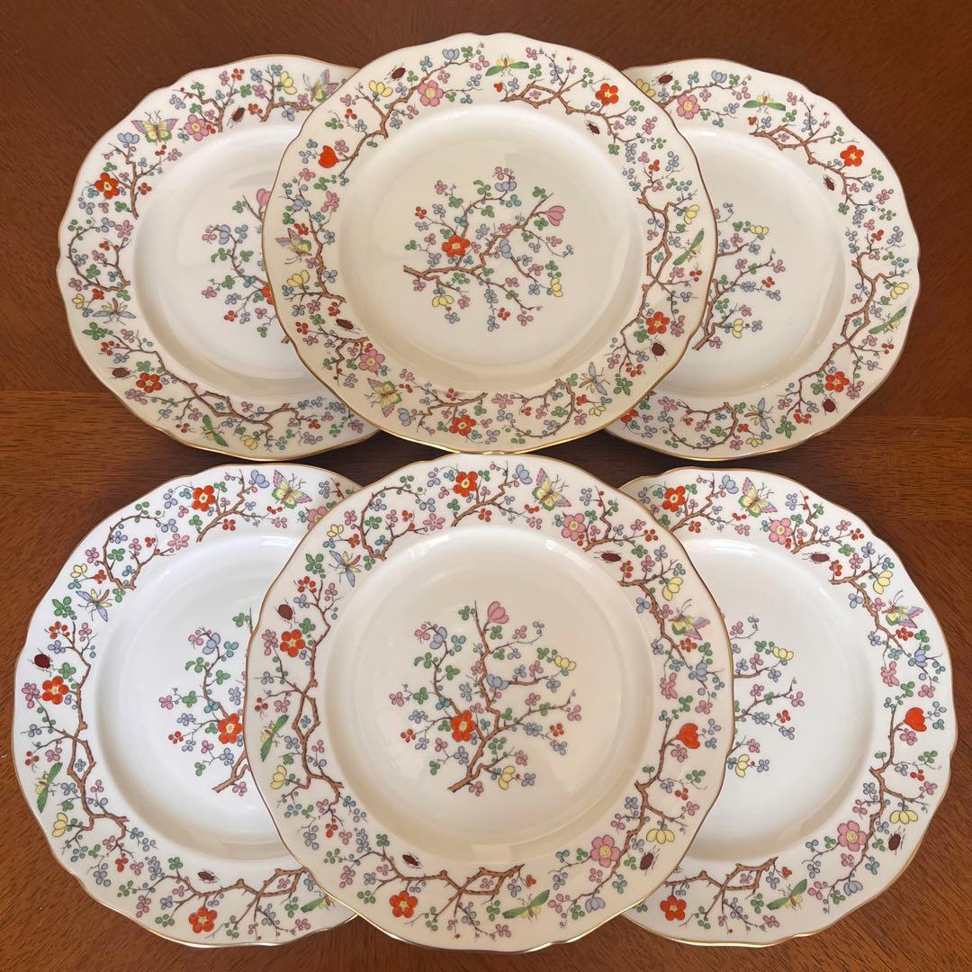 【希少品】スポード ★Shanghai★シノワズリ　デザート皿　6枚