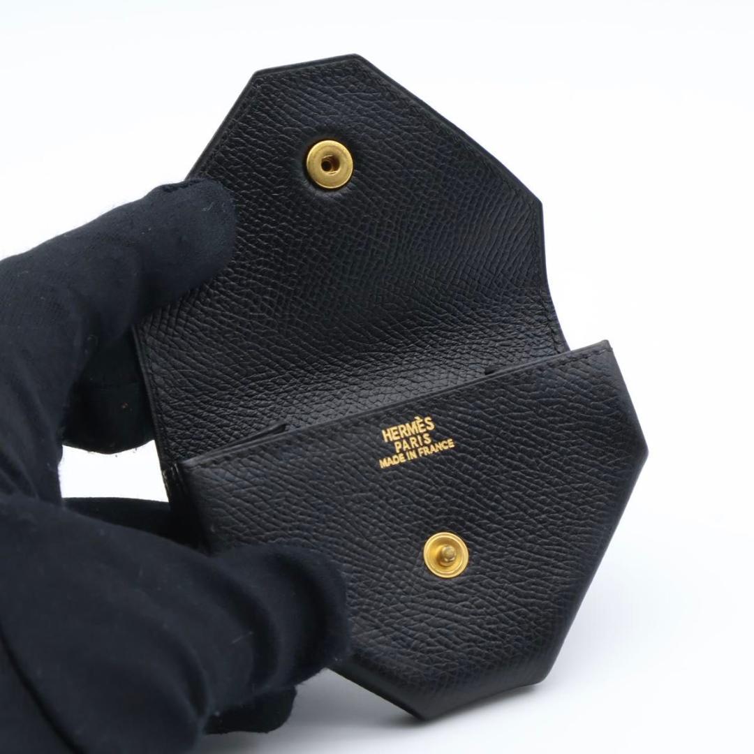 【超極美品】HERMES ルヴァンキャトル　エプソン　黒　ケース　小銭入れ