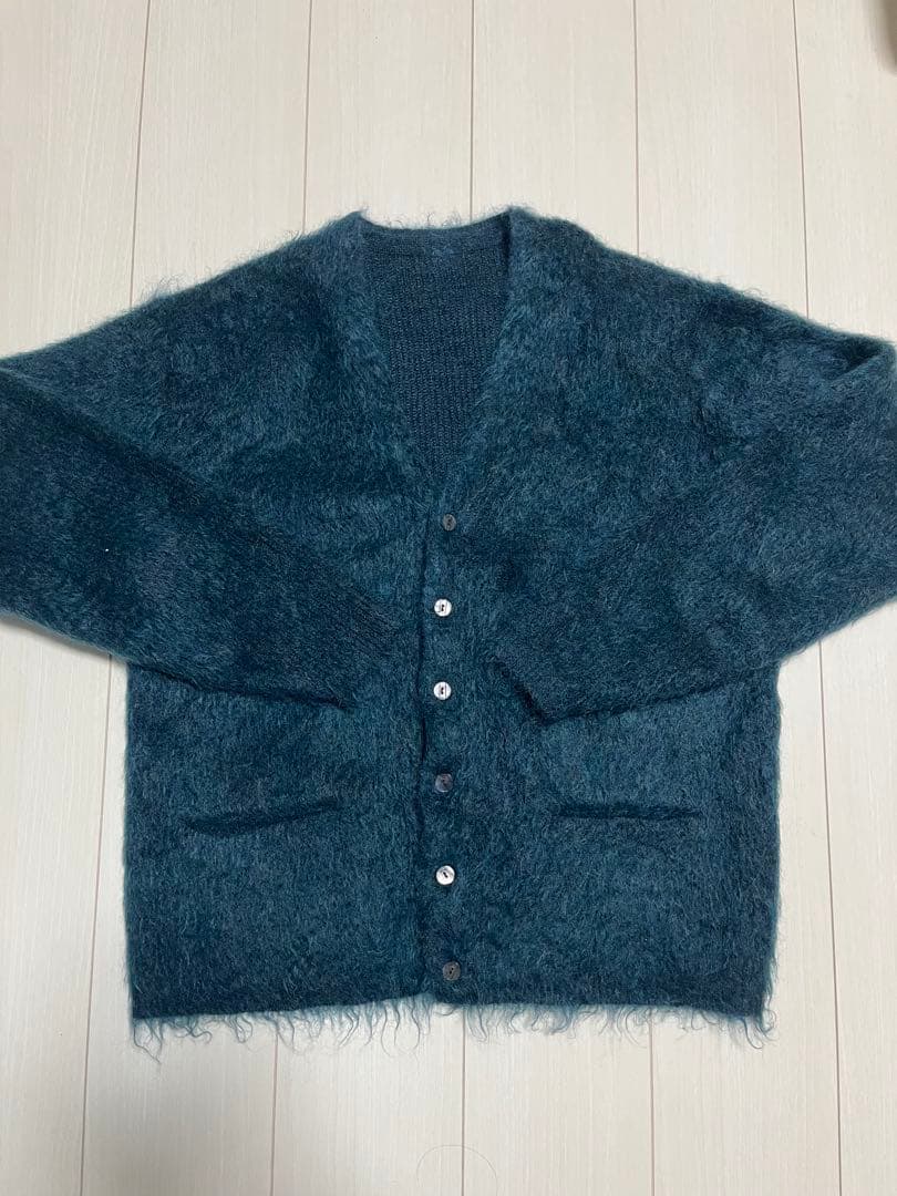 モヘアカーディガン XL ポケット付き 毛足長め