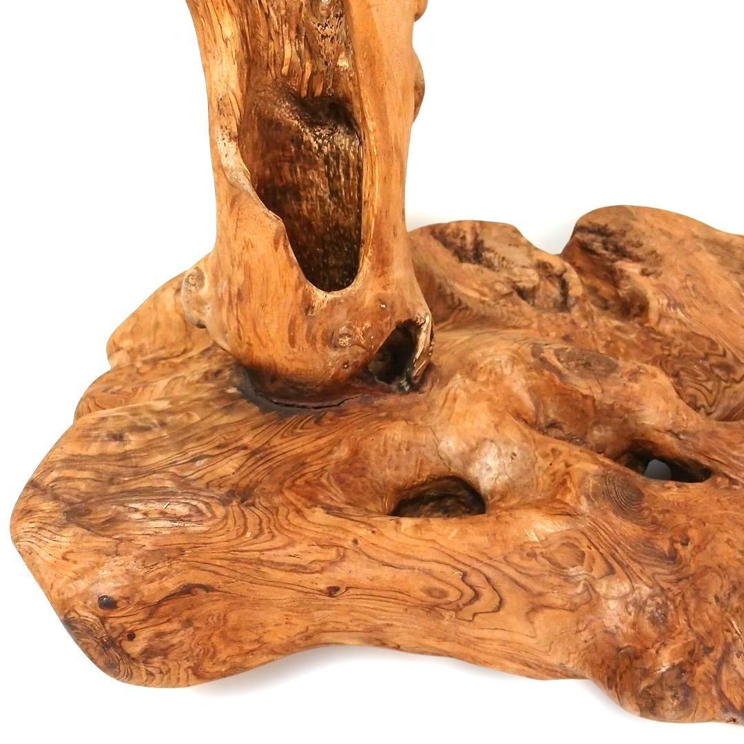 天然木 花台 飾り台 盆栽台 灯籠 置物 バードアスレチック インテリア 工芸品
