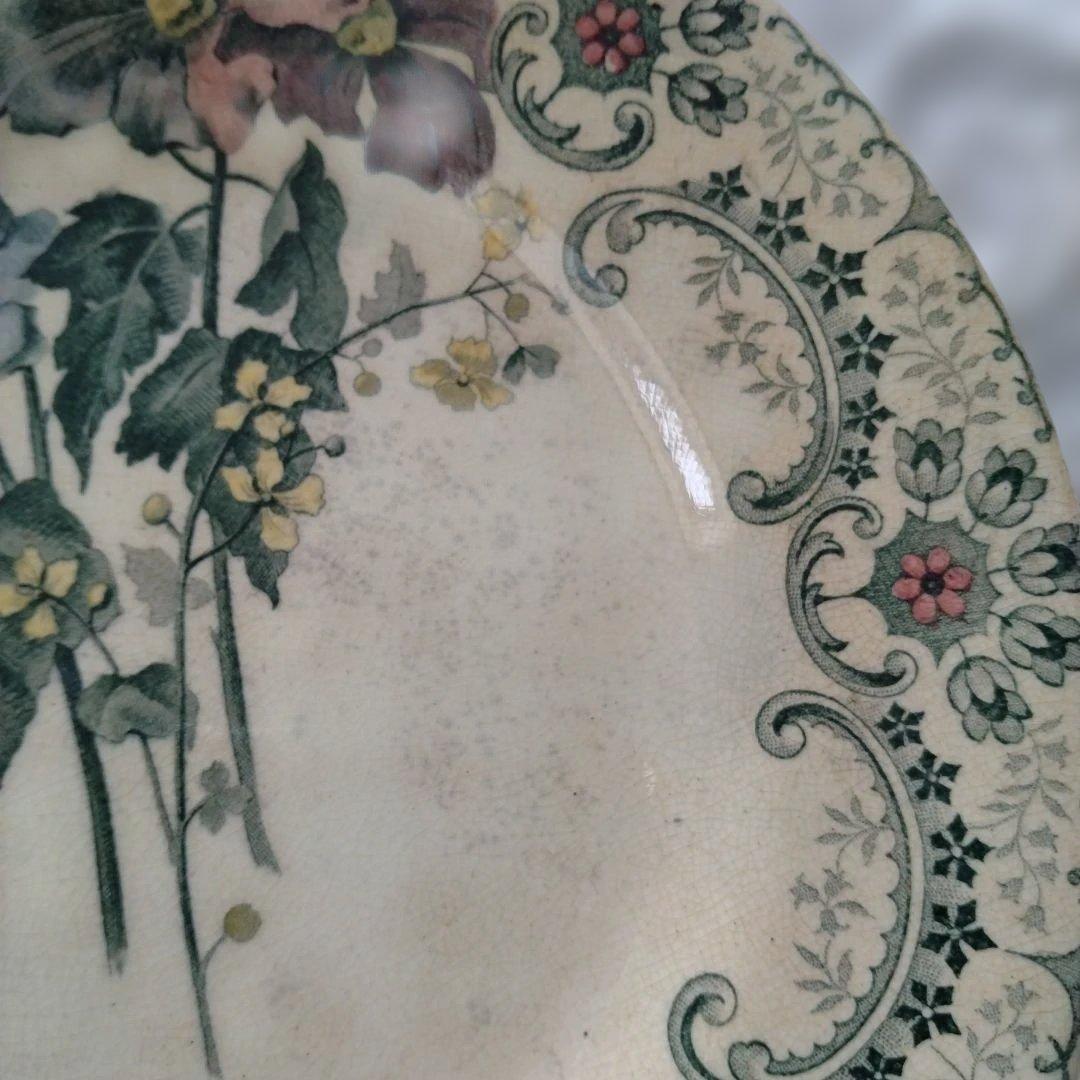 ライン他あり・ショワジールロワプレート・切り花/フランスアンティーク