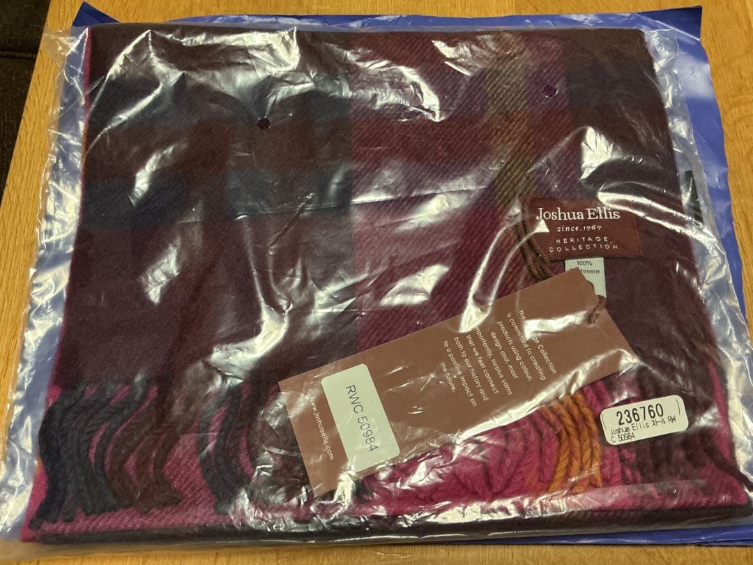 Joshua Ellis マフラー カシミア100%