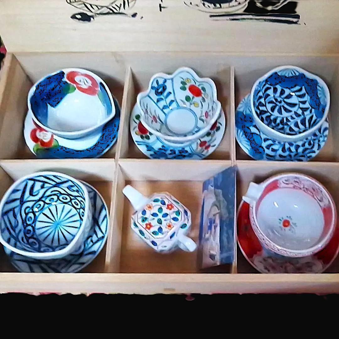 新品木箱入11点 有田焼 清秀 小付鉢&小皿&醬油差し