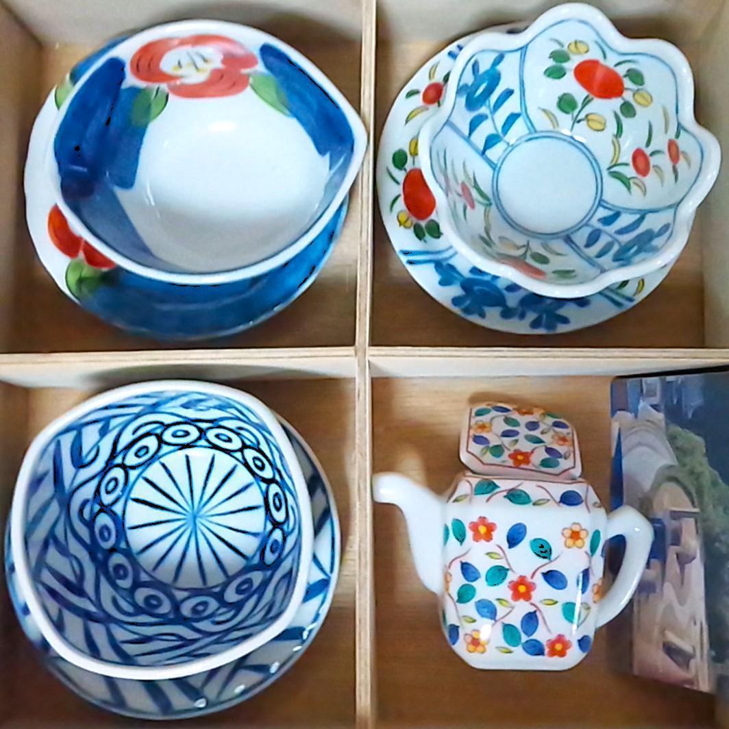 新品木箱入11点 有田焼 清秀 小付鉢&小皿&醬油差し