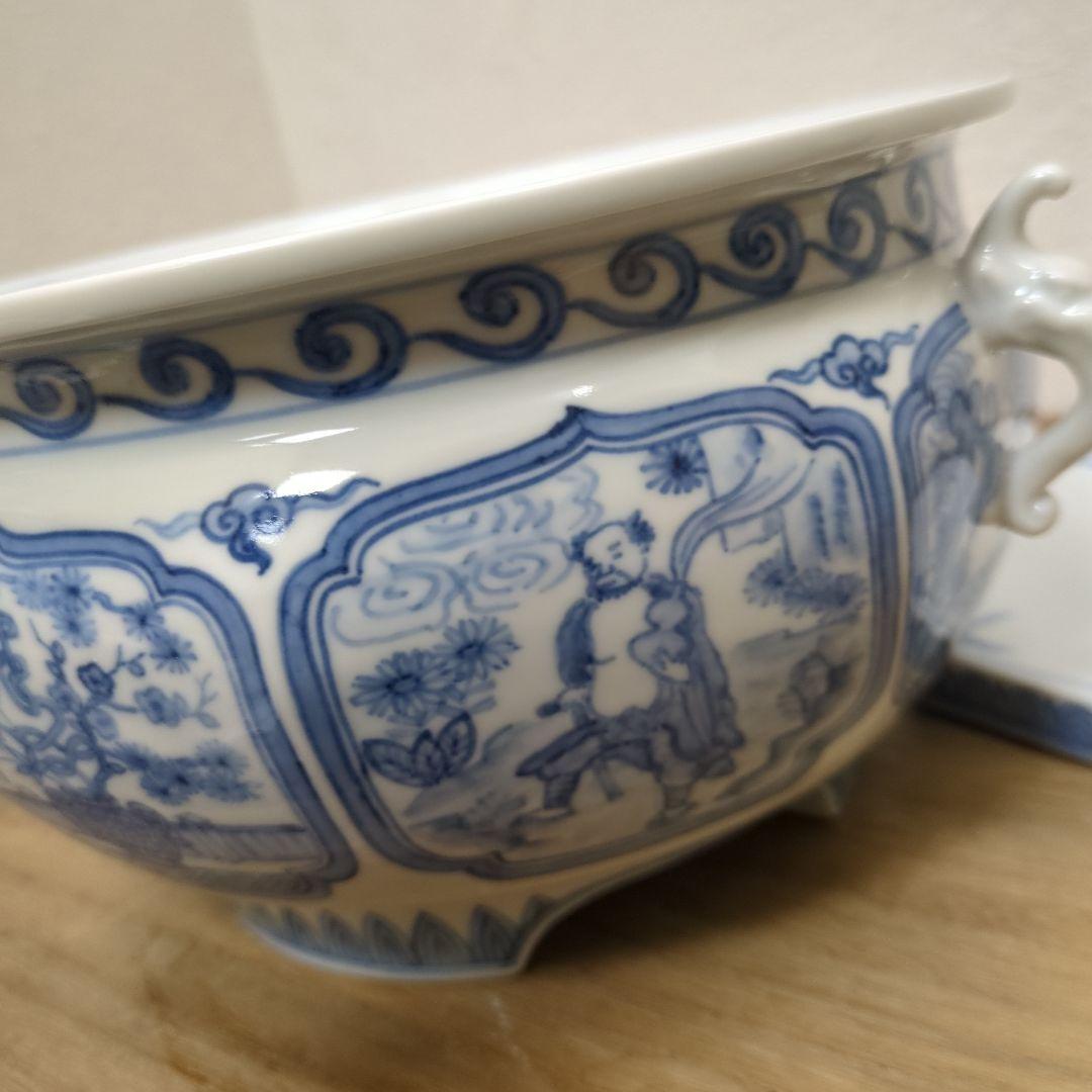 瓶掛　青白磁 　灰　五徳　敷板付き　茶道具　煎茶道具　火鉢