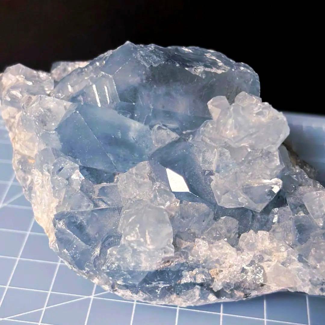 514g　セレスタイト クラスター　高品質　天然石　原石　天青石　パワーストーン