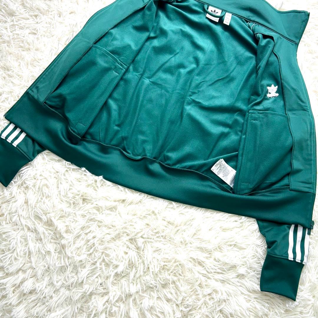2XL新品同様 アディダス ファイアーバード ハイネック トラックジャケット 緑