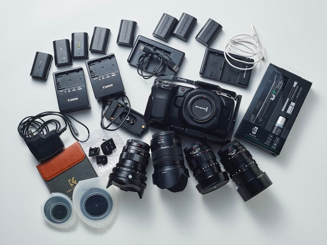 Blackmagic ポケシネ４K とNOKTONレンズセット