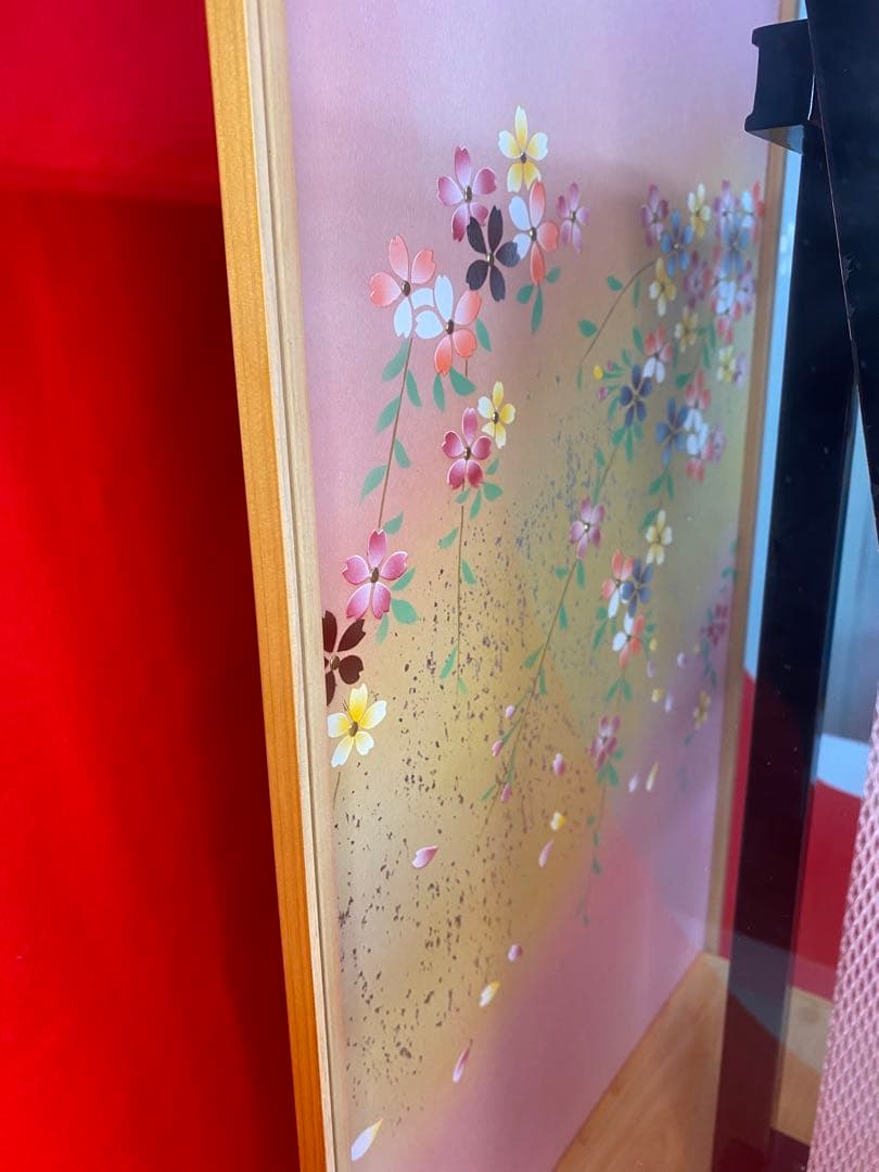 東京久月　名入れ付羽子板ガラスケース１５号・間口約３３×奥行約２９×高さ約６０㎝