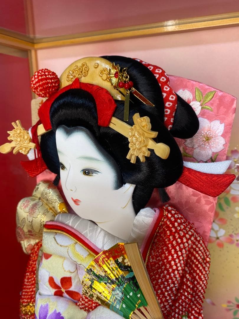 東京久月　名入れ付羽子板ガラスケース１５号・間口約３３×奥行約２９×高さ約６０㎝