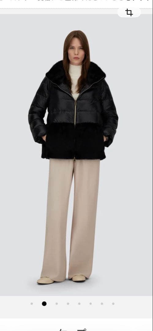 美品✴︎ヘルノ　ダウン　ケープ　黒