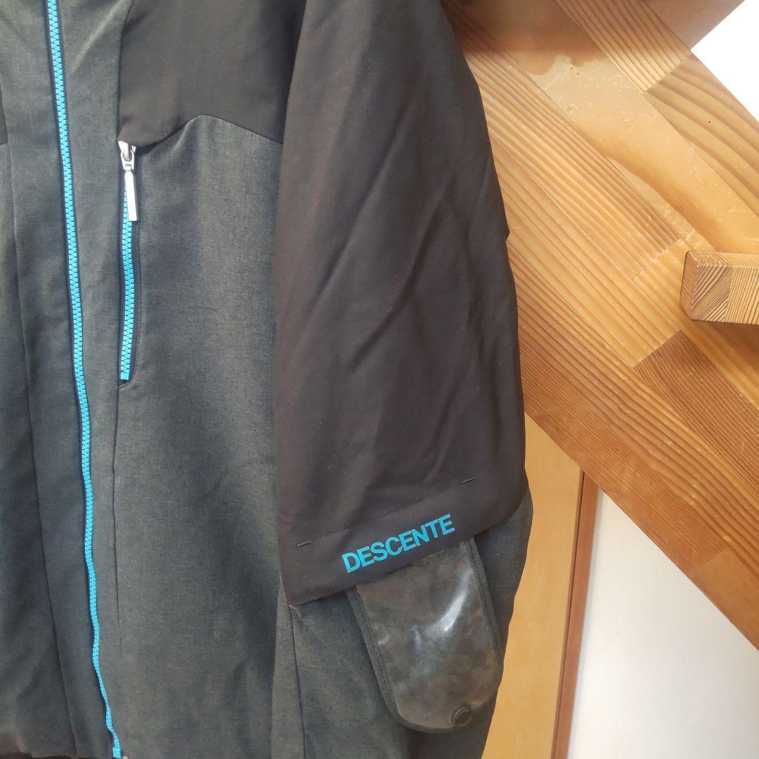 DESCENTE スキーウェア メンズL 黒/グレー/青
