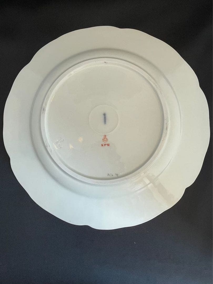 KPMベルリン(ベルリン王立磁器製陶所) フラワーブーケ/上金彩皿