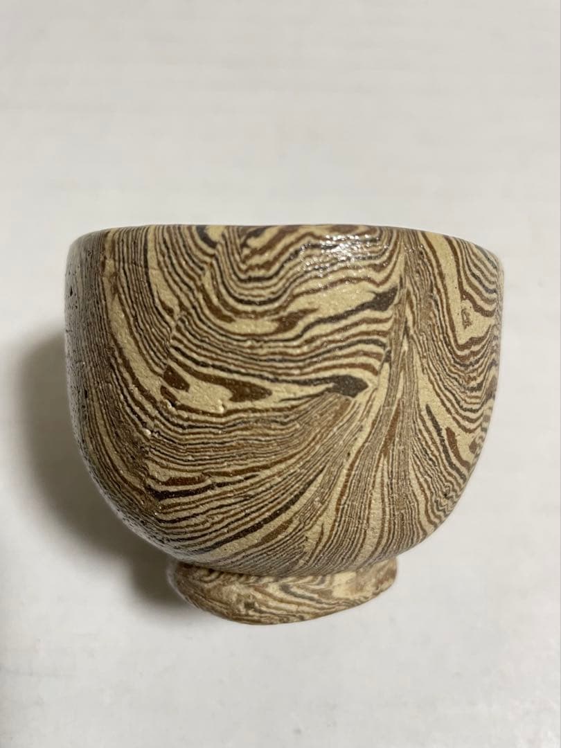 初代　水野双鶴　練込ぐい呑