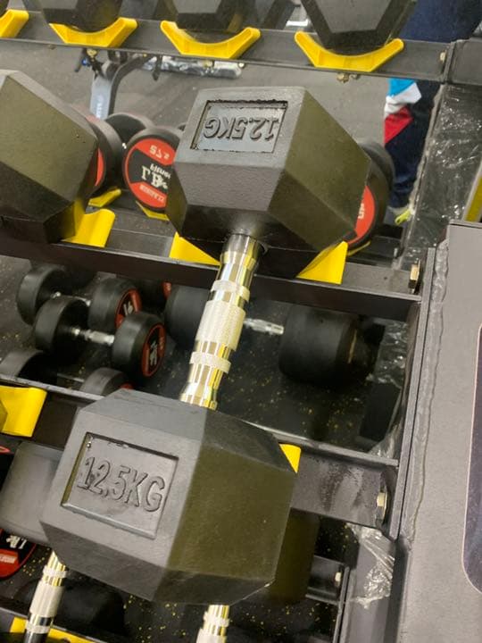 ラバーヘックス ダンベル　15kg  25kg  各2個