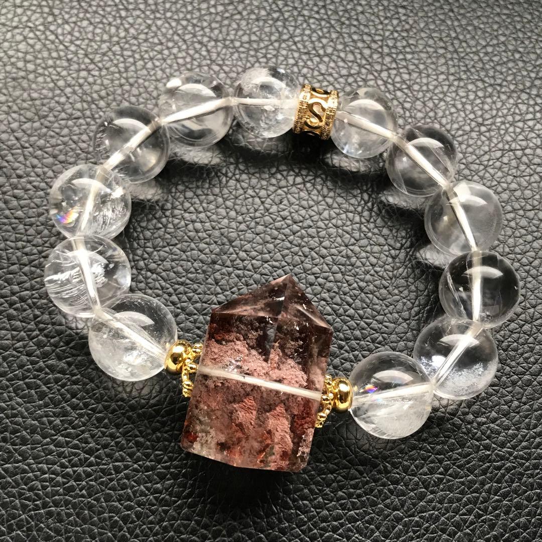 ピンクガーデンクォーツポイントブレス❣️16.2cm