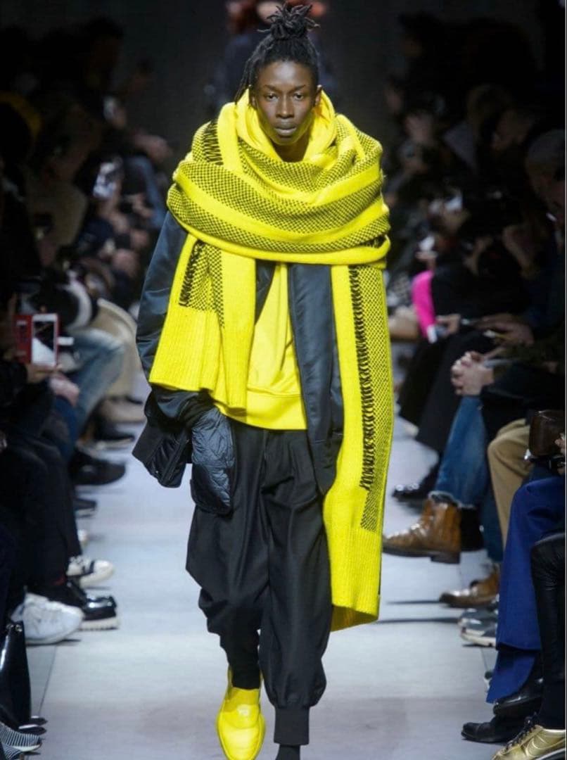 Y-3 ワイスリーKNIT SCARF ニット ロング マフラー　ストール　黄色