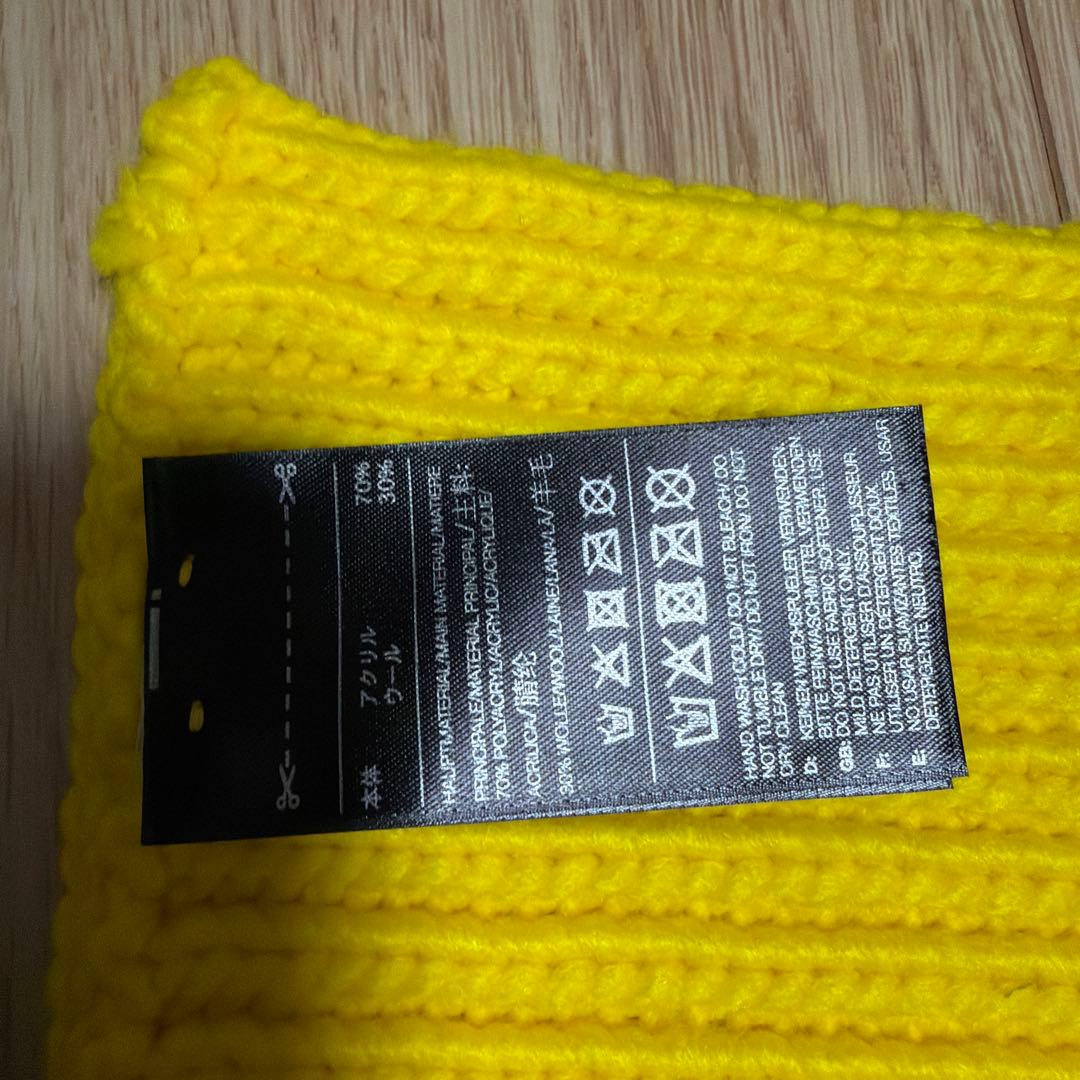 Y-3 ワイスリーKNIT SCARF ニット ロング マフラー　ストール　黄色
