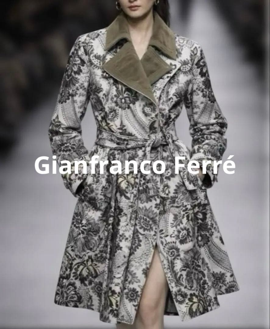 Gianfranco Ferré ボタニカル　ロングコート　vintage90s