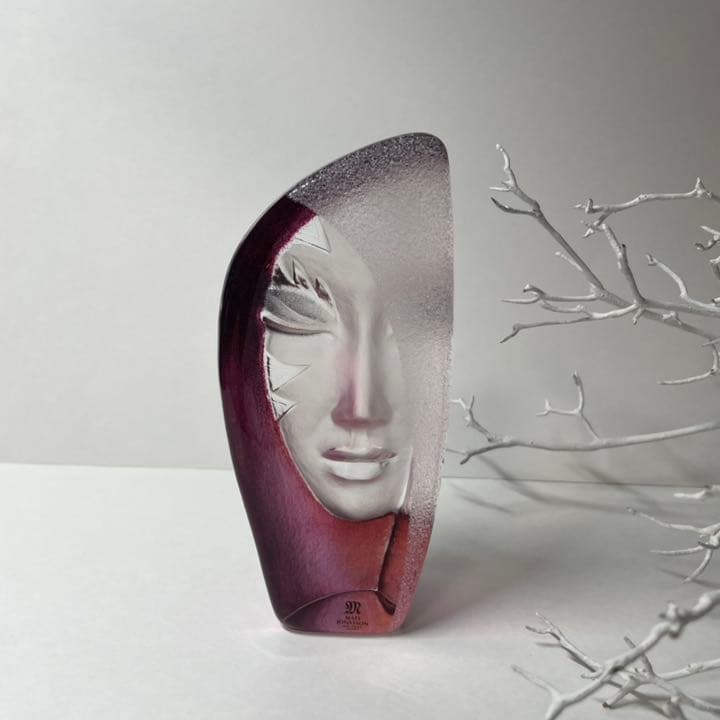 〓美品〓マッツ・ジョナサン クリスタル置物 顔シリーズ