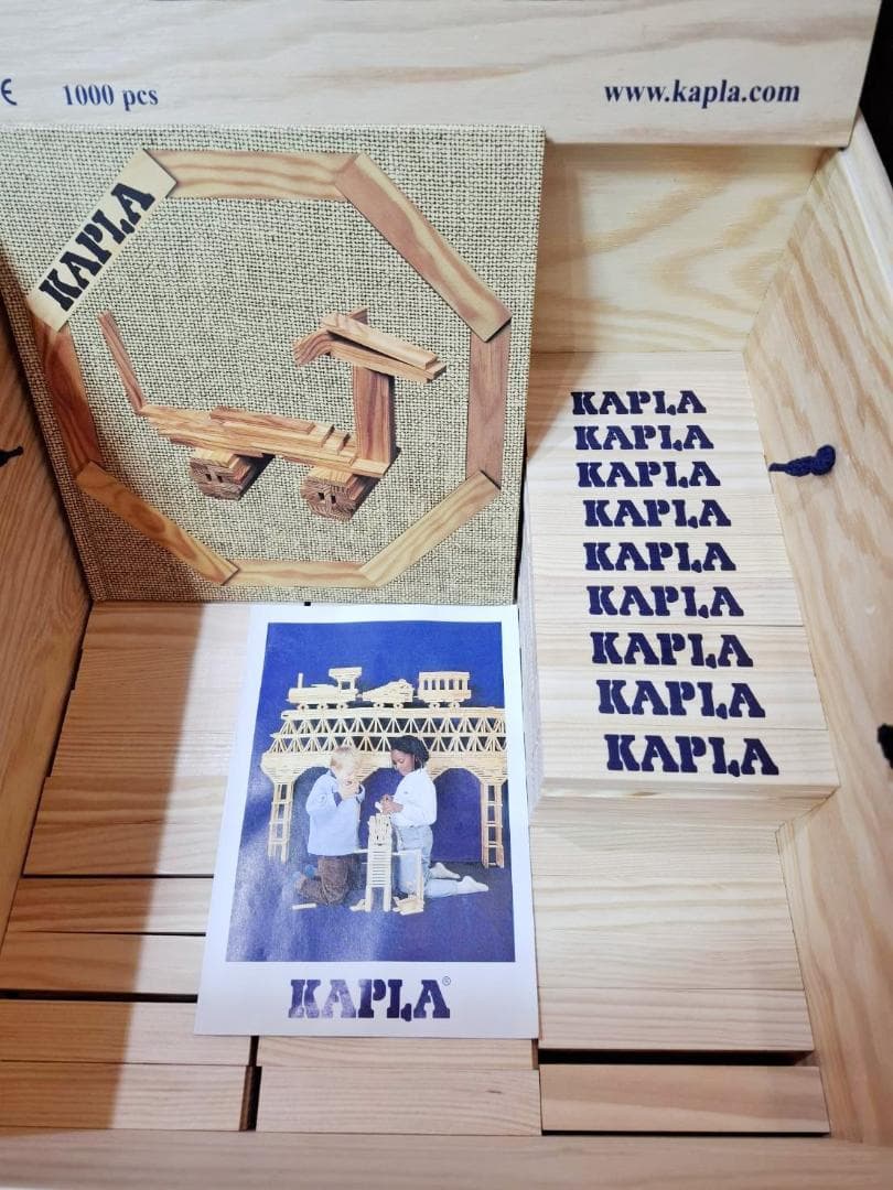 カプラ KAPLA1000 魔法の板 専用木箱入り 美品 防腐剤不使用