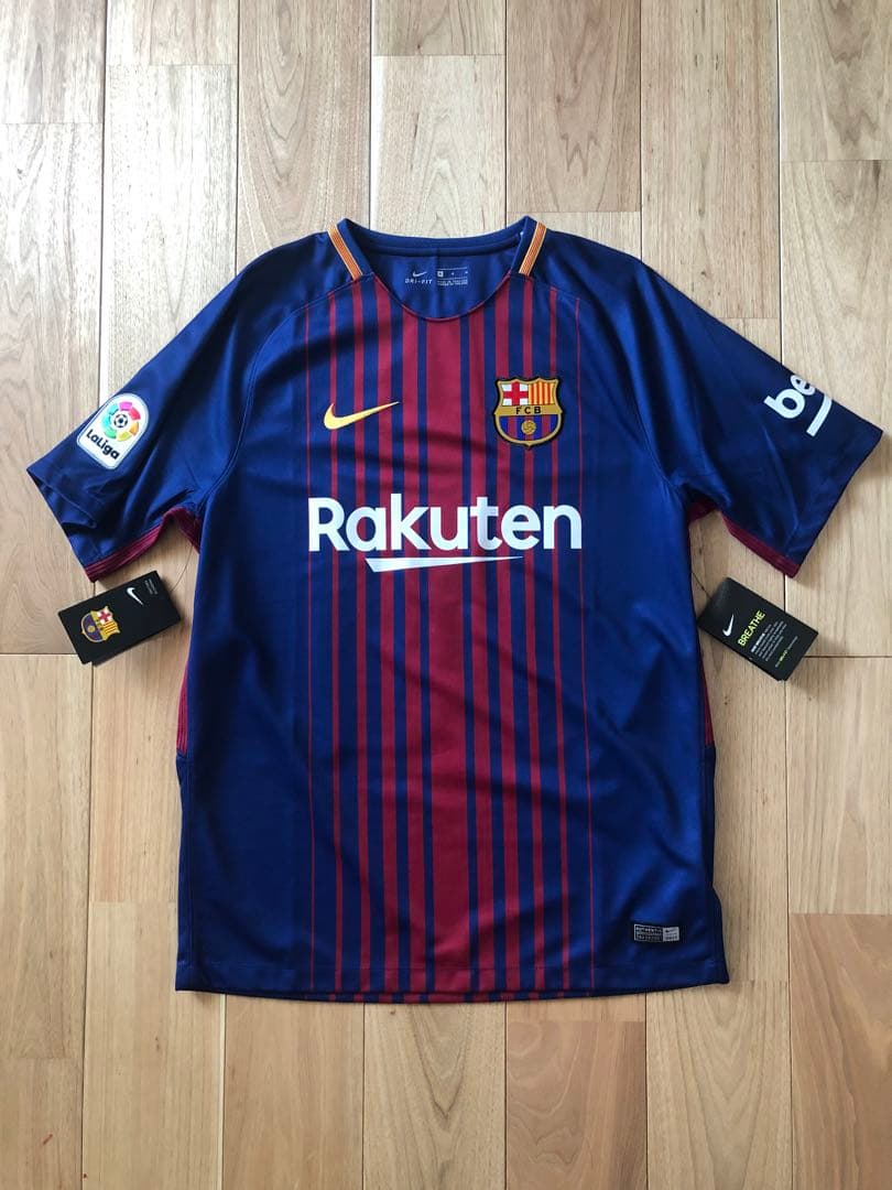 【未使用タグ付き】17/18 バルセロナ　メッシ　楽天　ユニフォーム