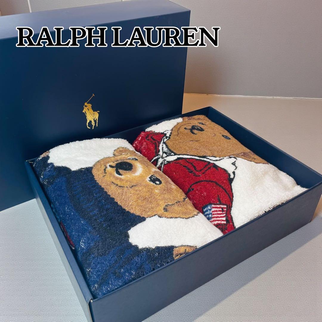 RALPH LAUREN ラルフローレン ポロベア タオルケット ビーチタオル