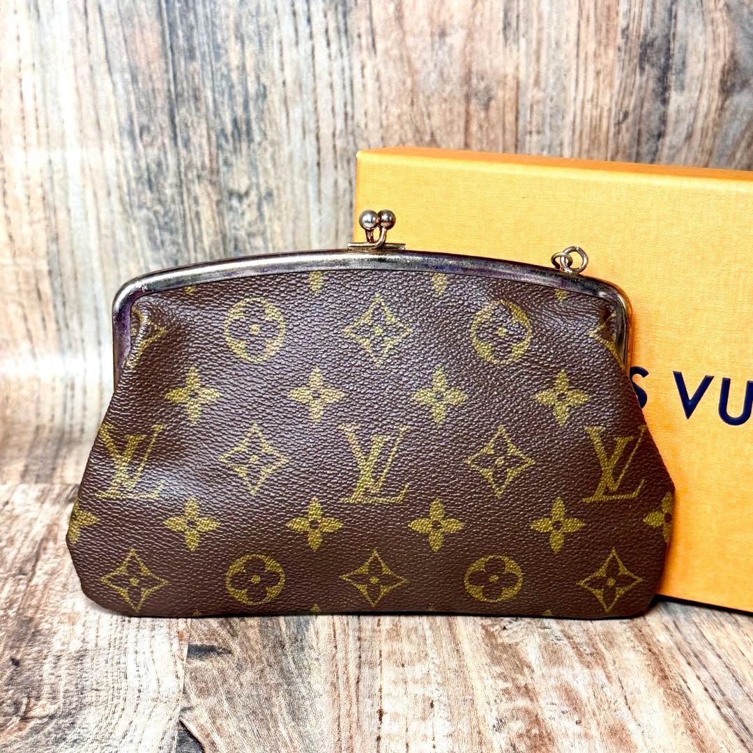 ⛄️極美品⛄️ルイヴィトン　モノグラム　がま口　ポーチ USAバケット付属品#632