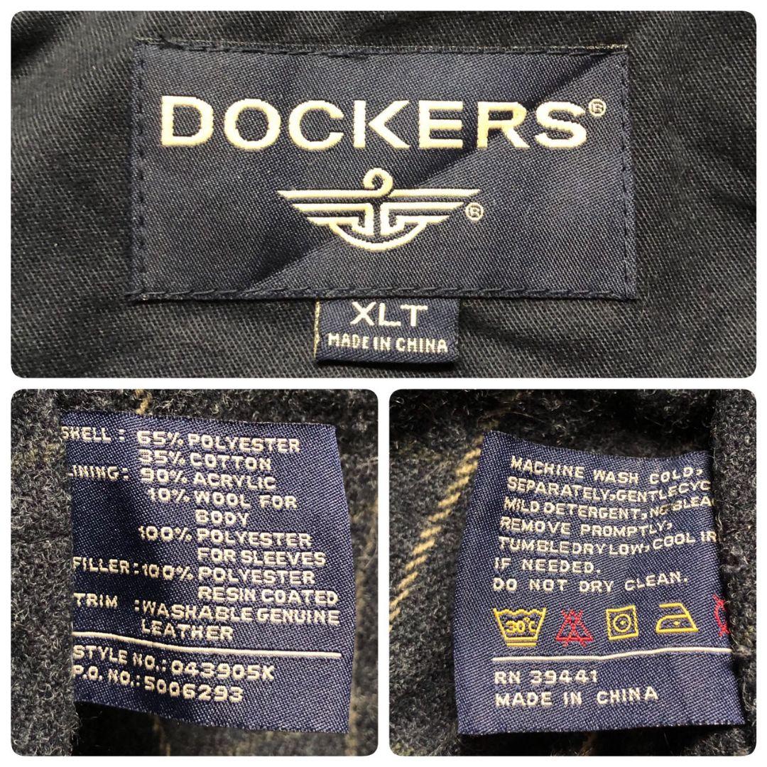 90s-00sドッカーズスイングトップドリズラージャケット襟レザー