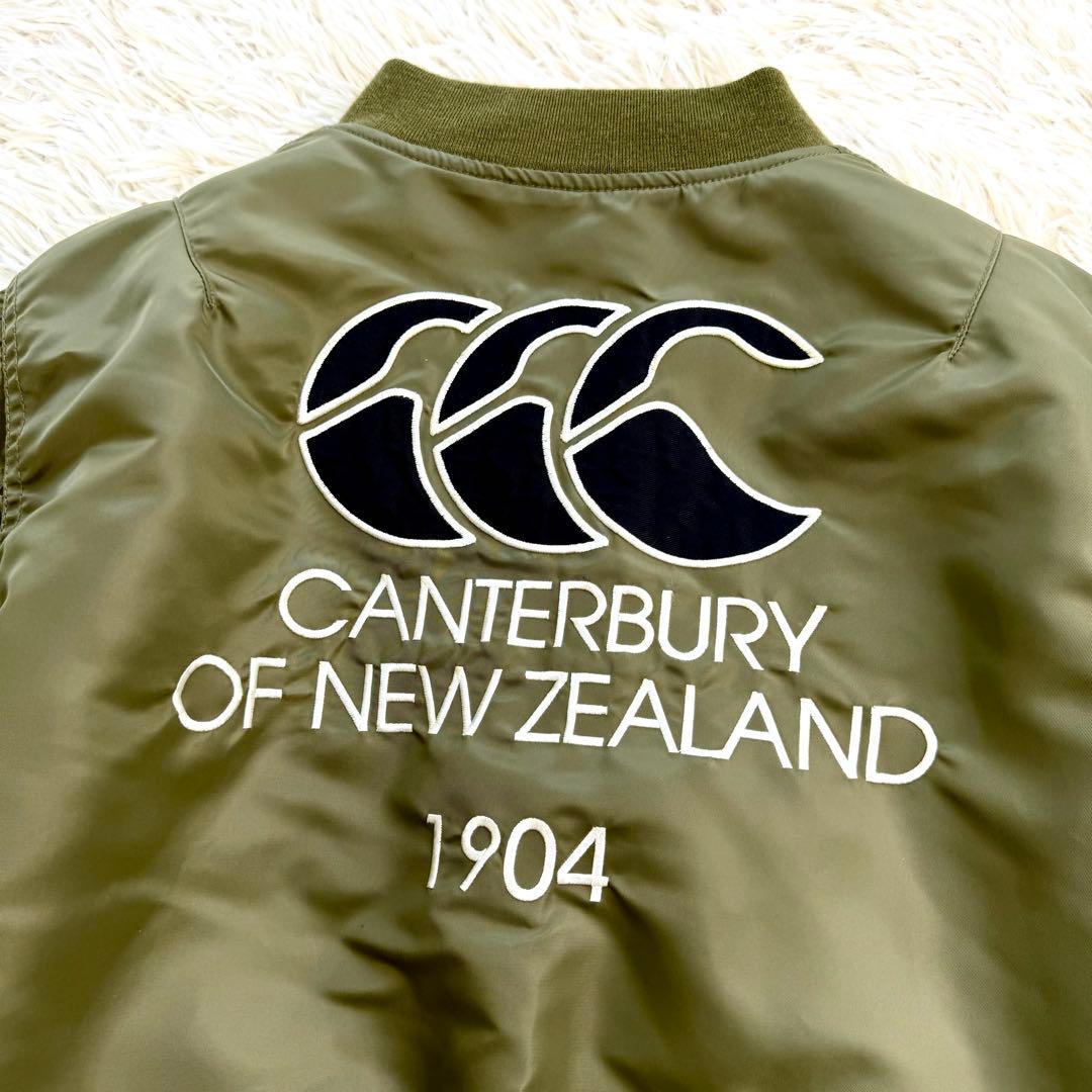 カンタベリー MA-1 ジャケット L カーキ 中綿 刺繍ロゴ