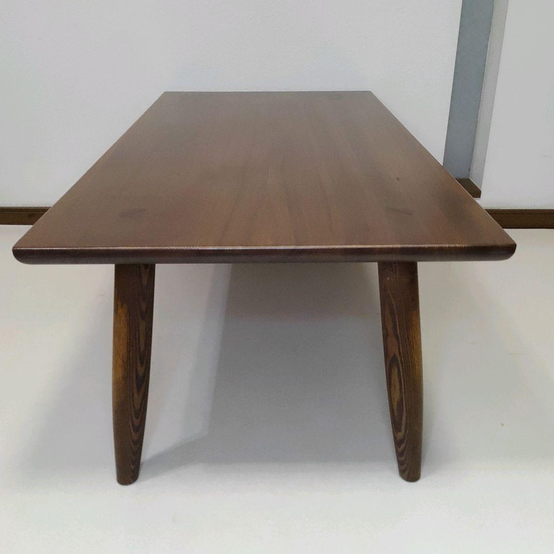 木目が美しい ナガノインテリア テーブル センターテーブル 天然木 ローテーブル